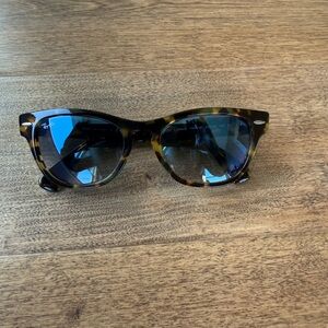 Ray-Ban Tortoise Frame with Blue Lenses